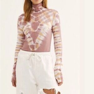 NEW Free People Psychedelic Turtleneck Top